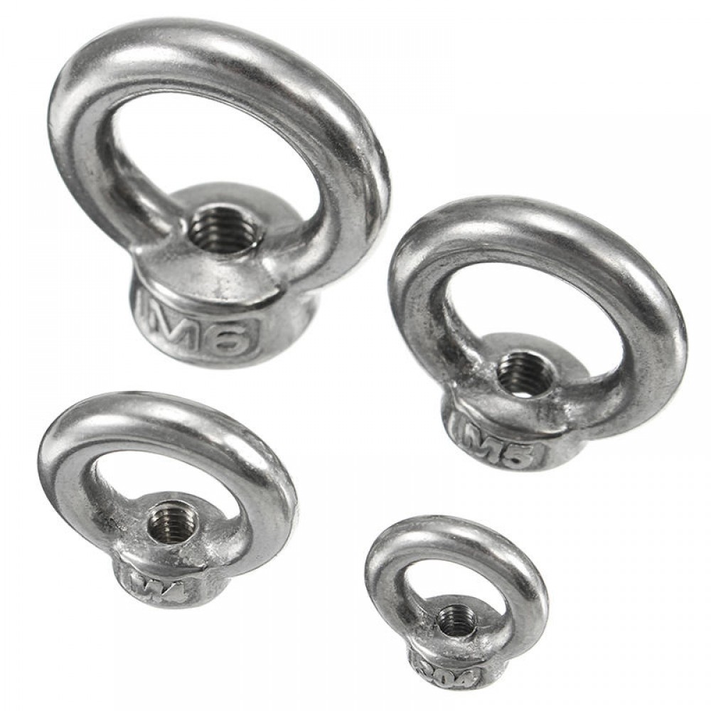 M5/M6/M8/M10/M12 304 Stainless Steel Lifting Eye Nut Ring Shape Nuts  Pip UK