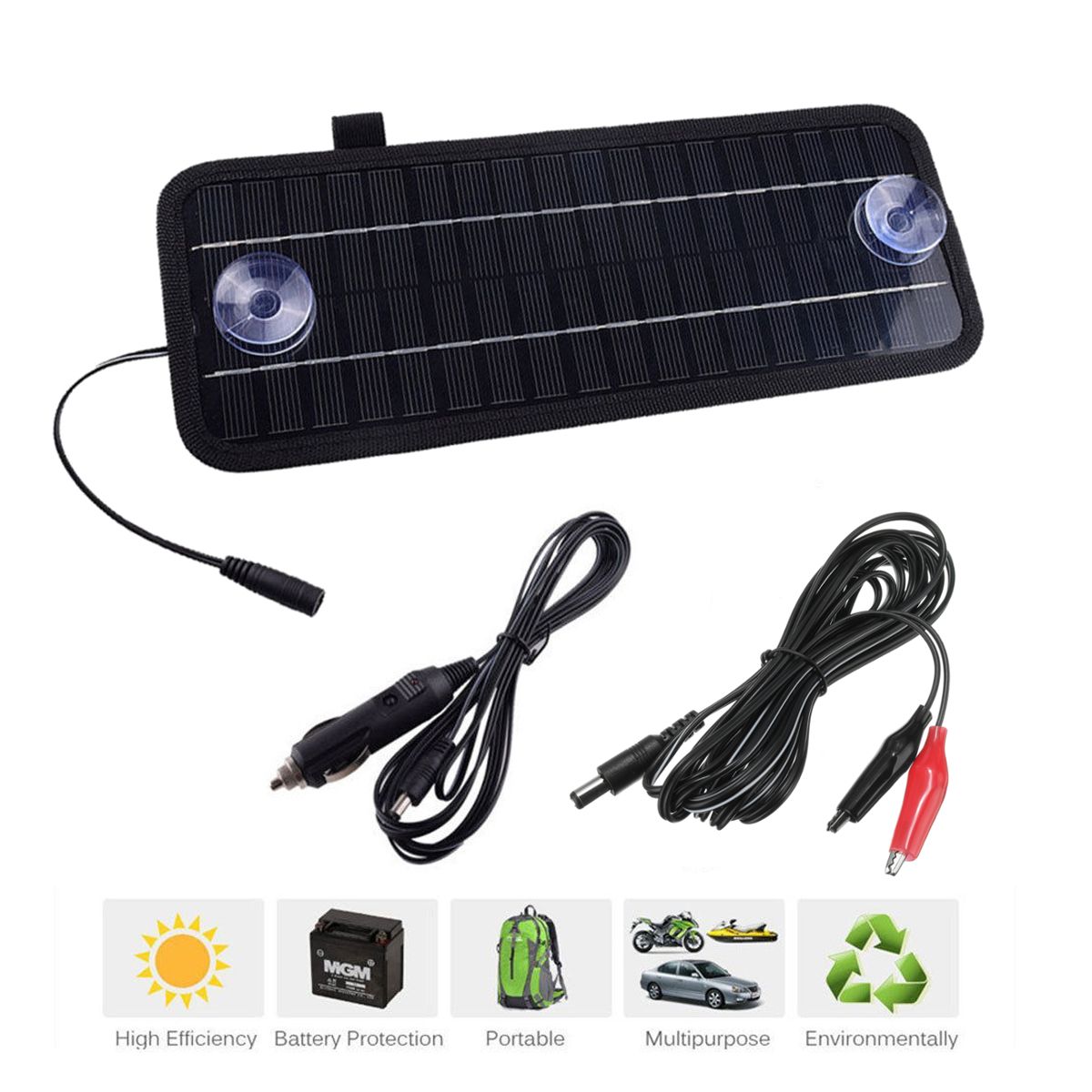 12V-45W-Portable-Solar-Panel-Power-Car-Boat-Battery-Charger-Backup-Outdoor-1133642