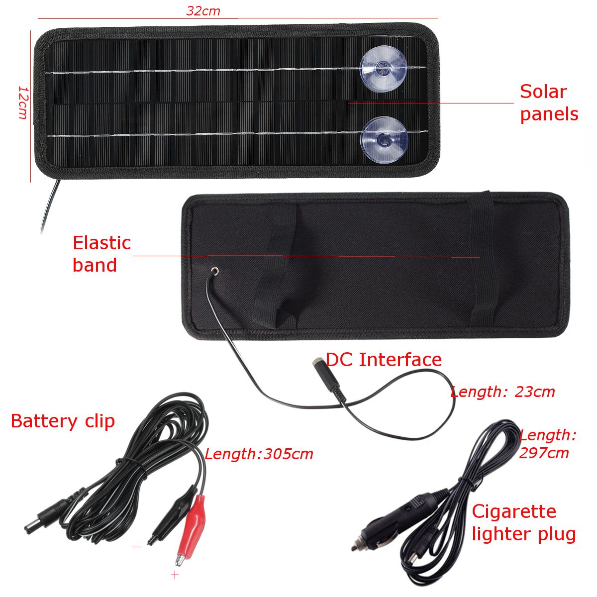 12V-45W-Portable-Solar-Panel-Power-Car-Boat-Battery-Charger-Backup-Outdoor-1133642