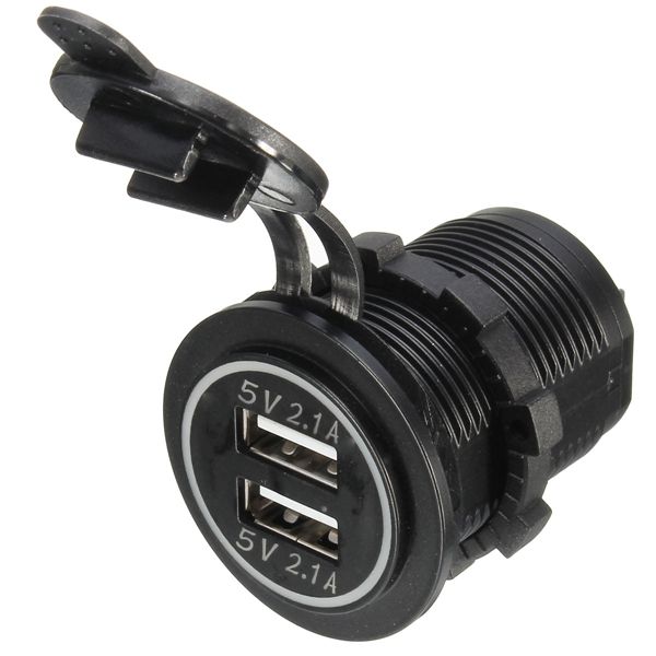 Car-Vehicle-Dual-USB-Power-Charger-Sockets-Waterproof--5V-21A-21A-1407874