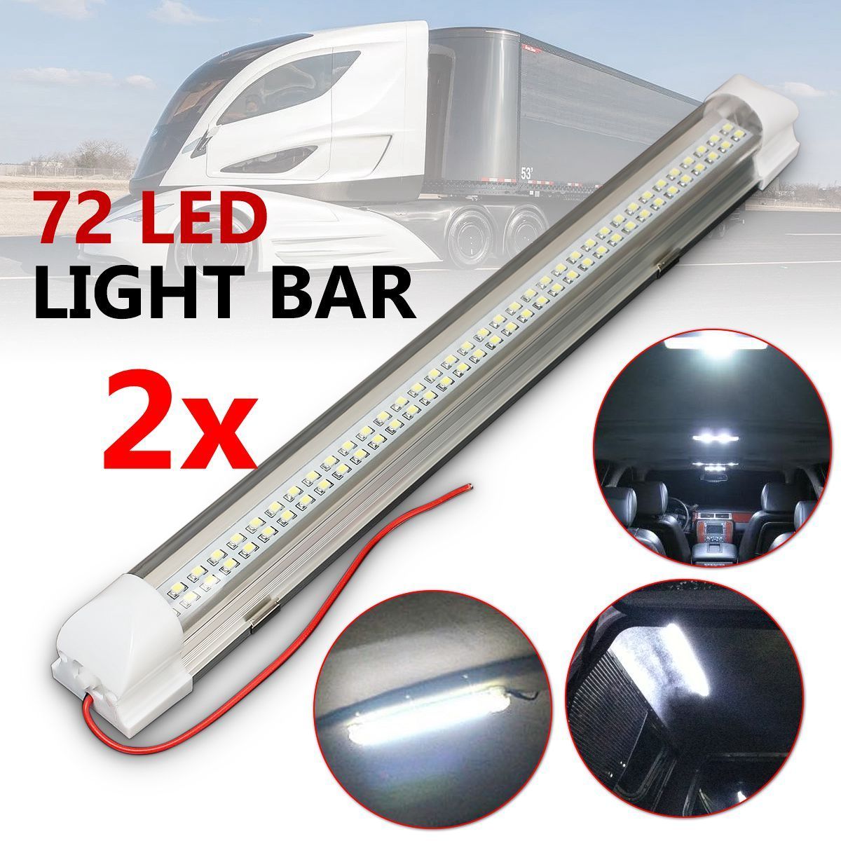 Universal-Interior-34cm-LED-Light-Strip-Lamp-White-2Pcs-with-ONOFF-Switch-for-Car-Auto-Caravan-Bus-1406588