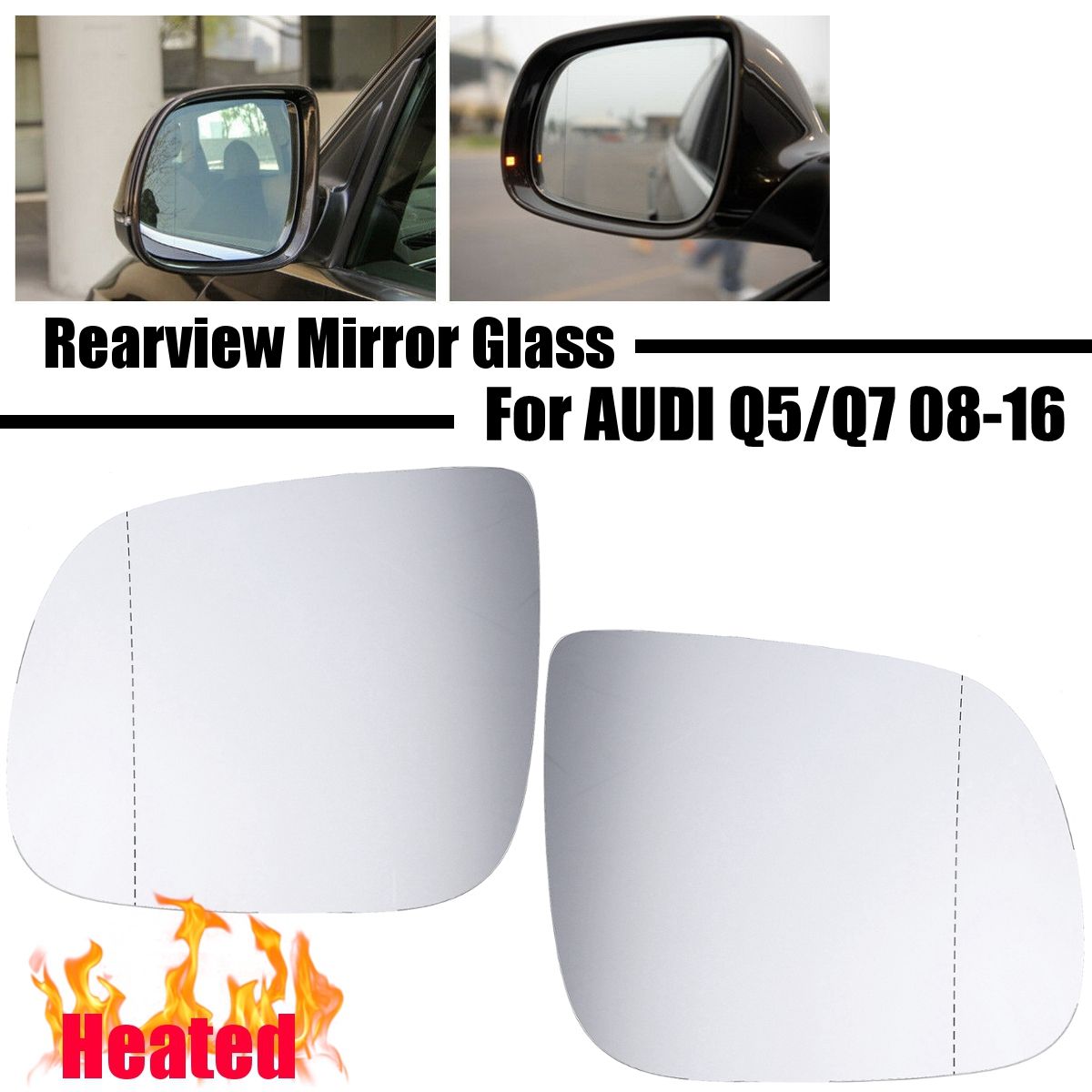 LeftRight-Antifog-Heated-Rearview-Mirror-Glass-For-Audi-Q5-Q7-2008-2016-1688354