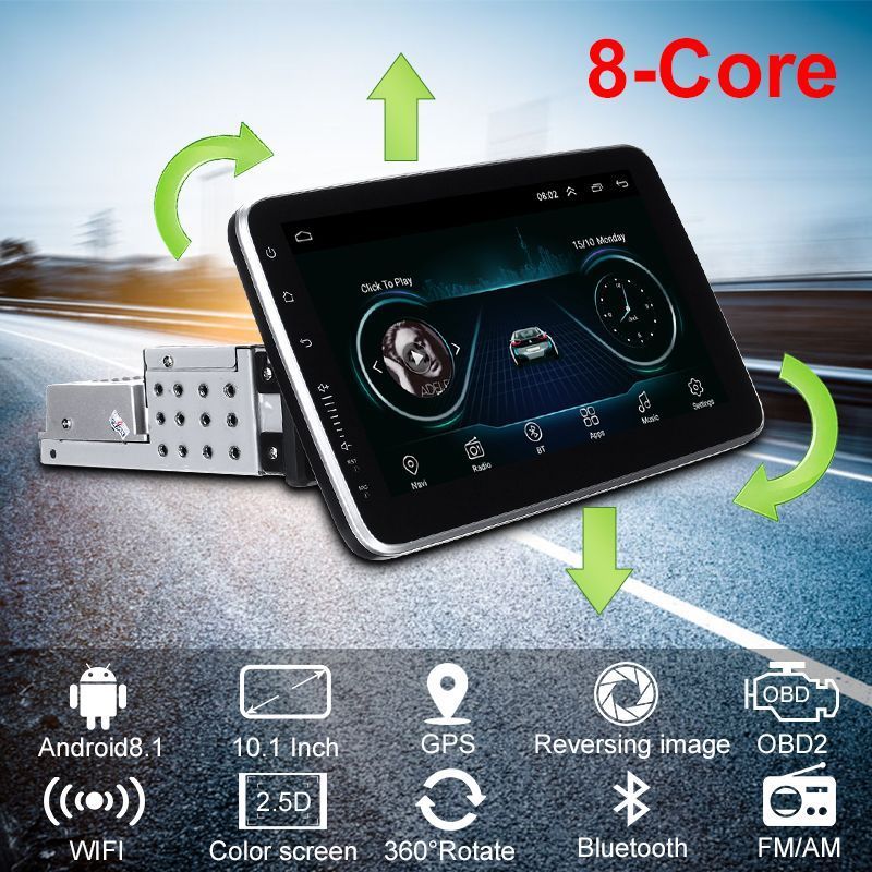 101-Inch-1DIN-for-Android-81-Car-Stereo-360-Degree-Rotation-Multimedia-Player-8-Core-116G-25D-HD-Scr-1595193