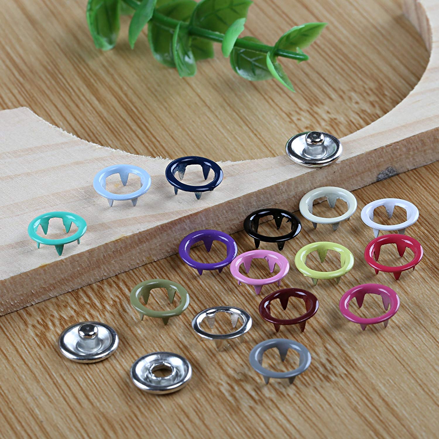 150-Sets-15-Colors-of-Hollow-Five-Claws-of-Box-Set-Total-Buttons-Metal-Sewing-Press-Studs-Snap-Faste-1543387