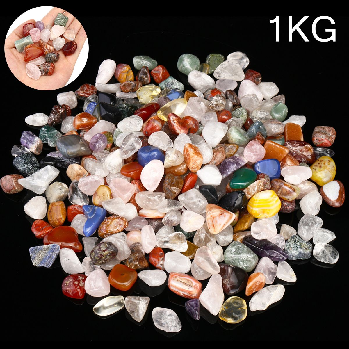 1000g-Natural-Quartz-Crystals-Bulk-Mixed-Agate-Gemstones-Healing-Tumbled-Stone-1555830