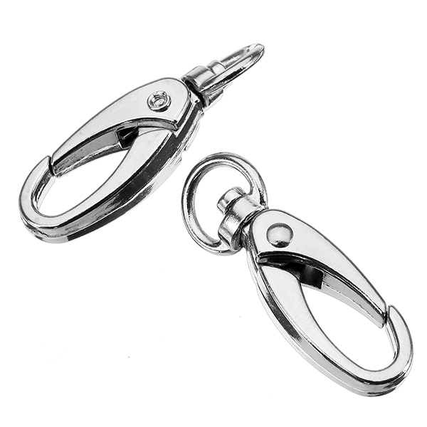 10Pcs-375mm-Silver-Zinc-Alloy-Oval-Swivel-Spring-Snap-Hook-Trigger-Clip-with-85mm-Round-Ring-1152651