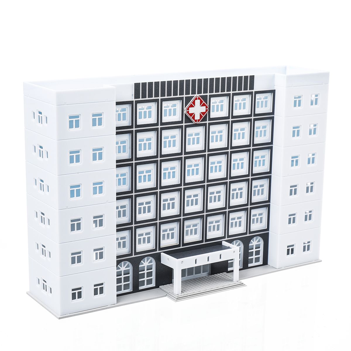 1150-N-Scale-Hospital-Buildings-Model-Office-Skyscraper-Assembled-Plastic-Parts-1538356