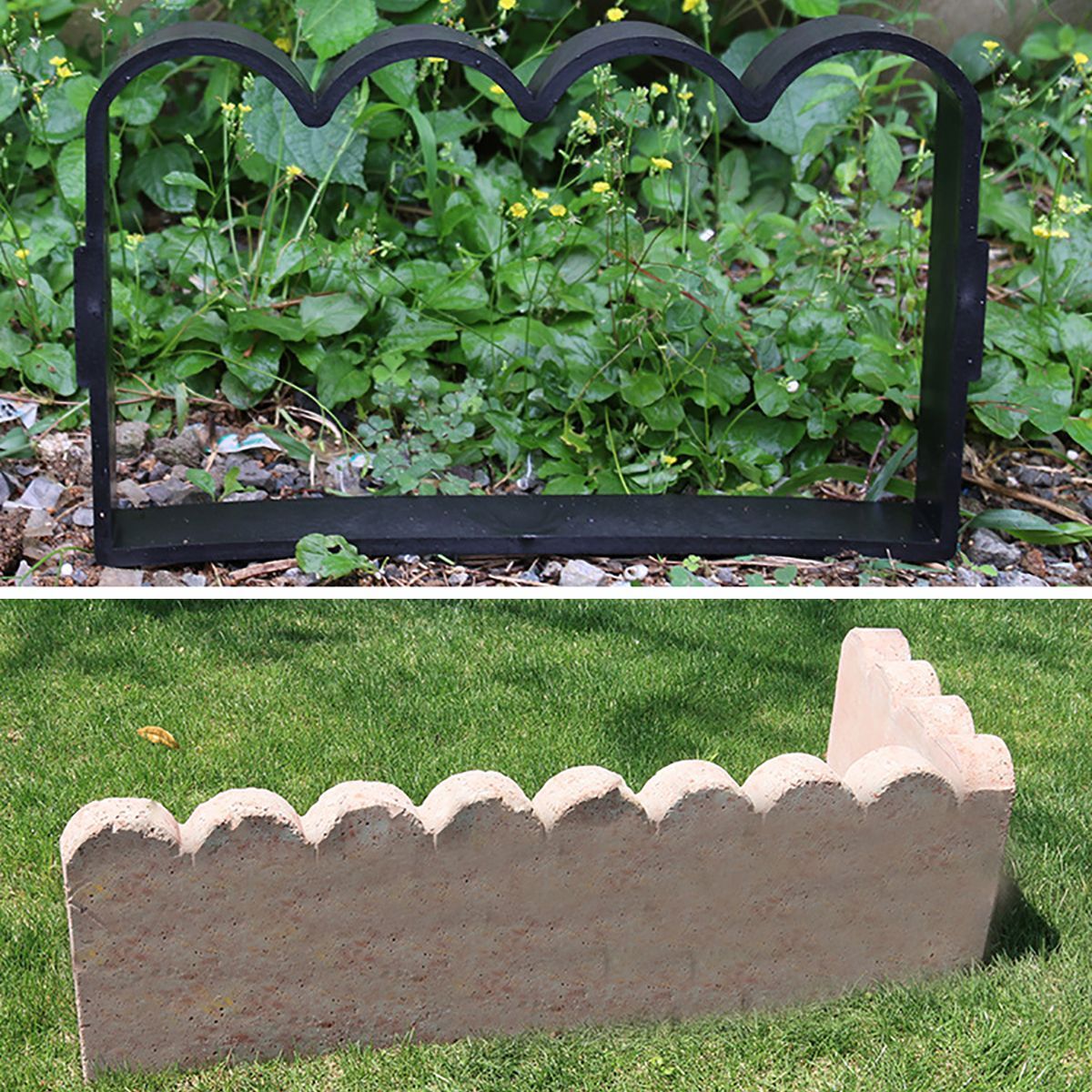 Fence-Concrete-Mold-Brick-Cement-Mould-Garden-Path-Plastic-DIY-Tool-Courtyard-1561539