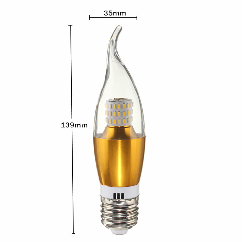 Dimmable-E27-E14-E12-60-SMD-3014-580LM-LED-Candle-Bulb-Golden-Glass-Warm-White-White-Lamp-AC-110V-1041641