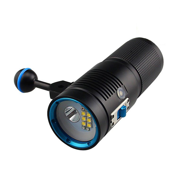 2-in1-HOOZHU-V40D-Underwater-100m-11x-LED-Bulbs-4500LM-4Modes-Diving-Light-Dive-Flashlight-Suit--LED-1312668