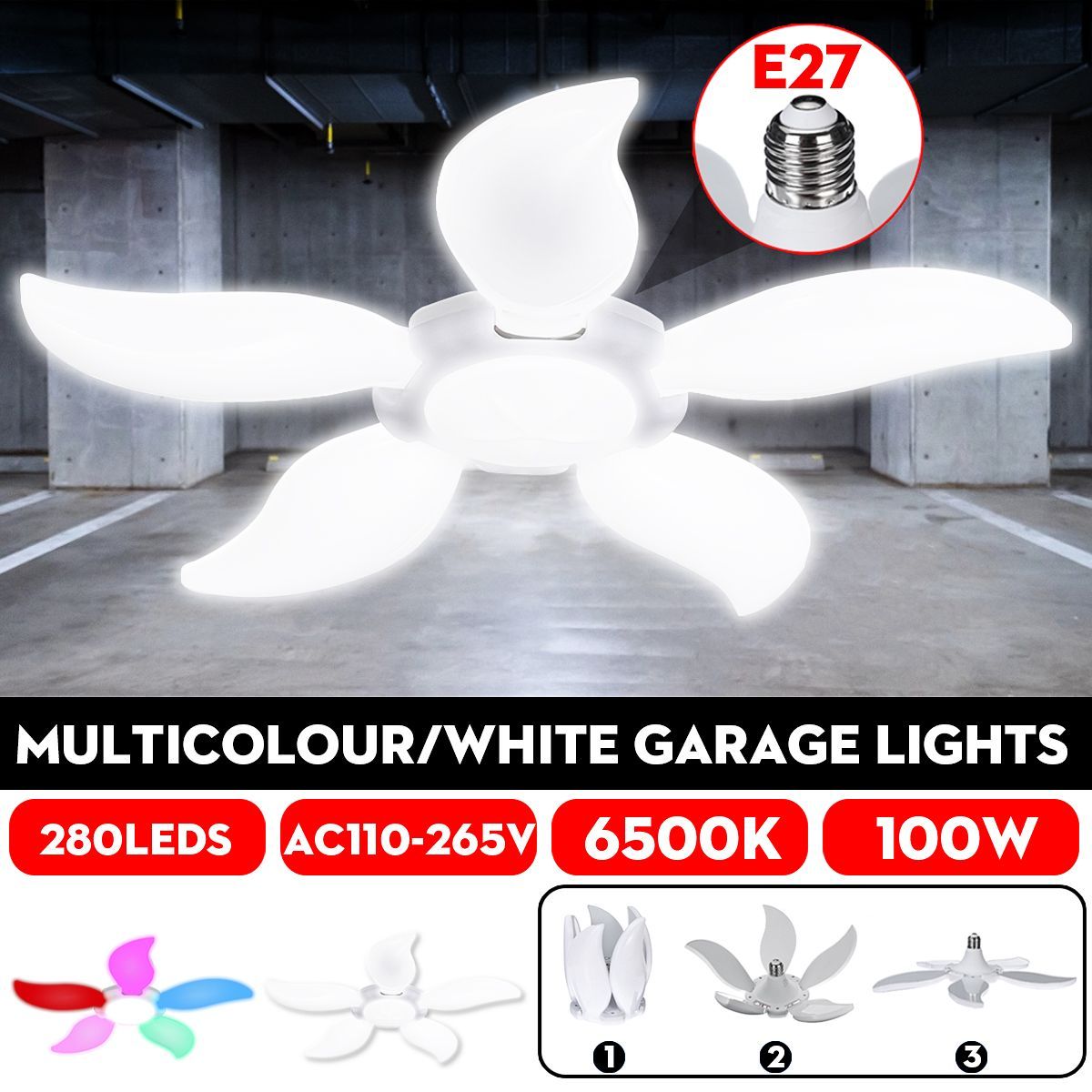 100W-E27-Colorful-Cool-White-280LED-Garage-Light-Bulb-Deformable-Ceiling-Workshop-Lamp-for-Parking-B-1621887