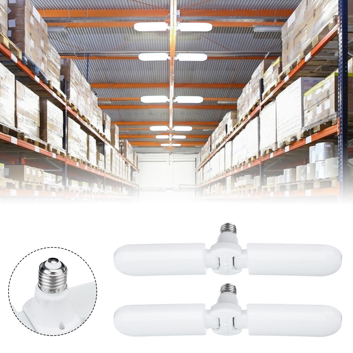 2PCS-E27-562-LED-Garage-Light-Bulb-2-Blades-Foldable-Mining-Warehouse-Ceiling-Fan-Lamp-AC165-265V-1658162