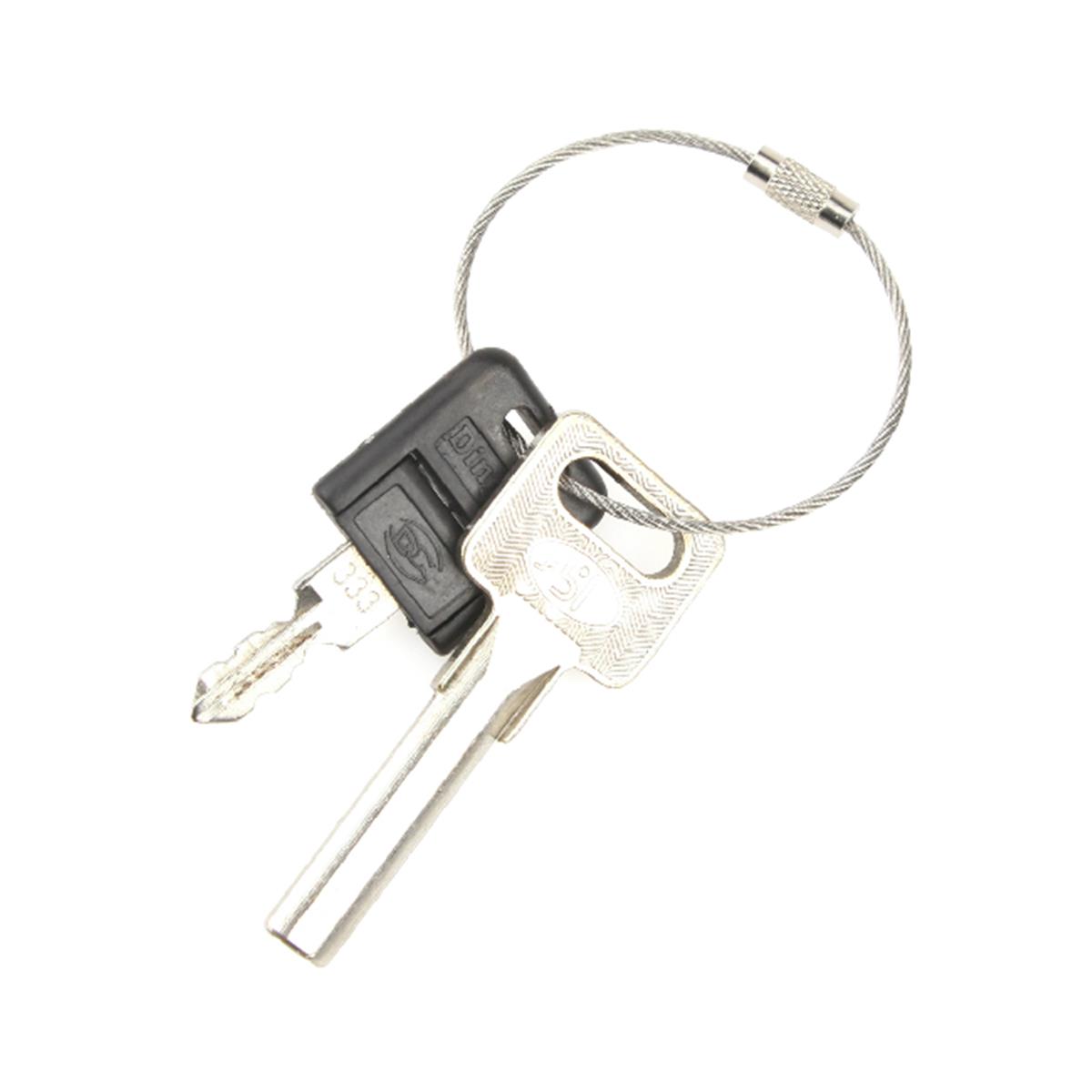 100Pcs-Stainless-Steel-Wires-Keychains-Carabiner-Key-Rings-Cables-Outdoor-Hiking-1263140
