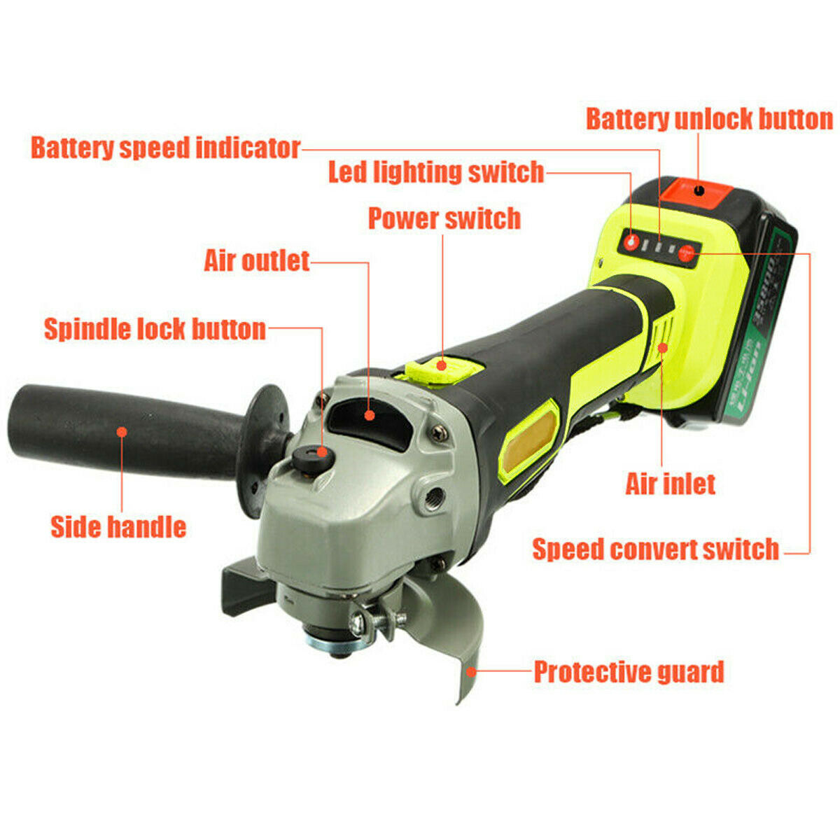 128V-Electric-Cordless-Brushless-Angle-Grinder-Polishing-Metal-Cutting-Tool-Set-with-One-Battery-US--1645559