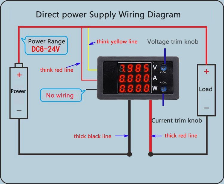 DC0-100V-10A-DC-Voltmeter-and-Ammeter-Digital-Dual-Display-4-digit-High-Precision-Power-Meter-Red-Bl-1617049