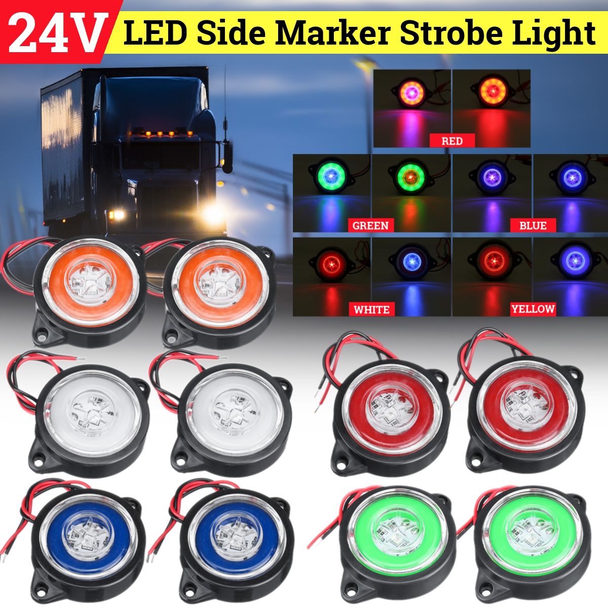 2PCS-LED-Side-Marker-Strobe-Light-Lamp-Trailer-Truck-Lorry-Van-Caravan-1759305