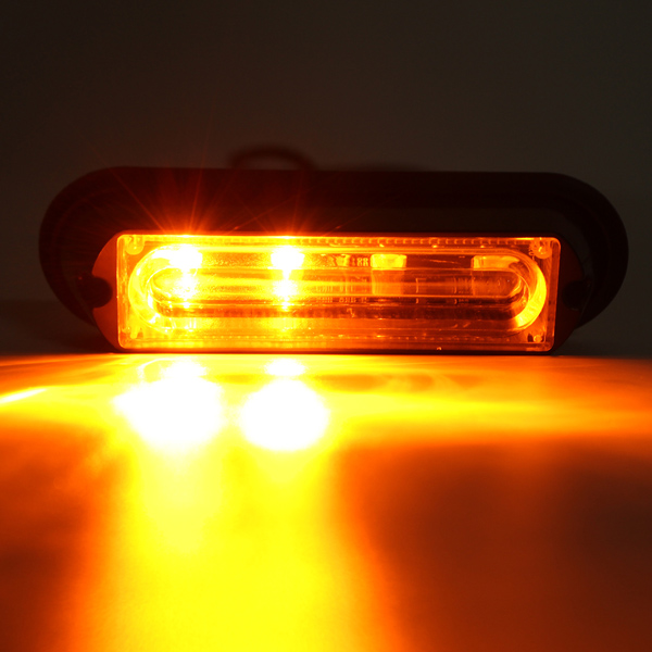 4-LED-Waterproof-Car-Truck-Emergency-Strobe-Flash-Flashing-Amber-and-White-DRL-Light-1020151