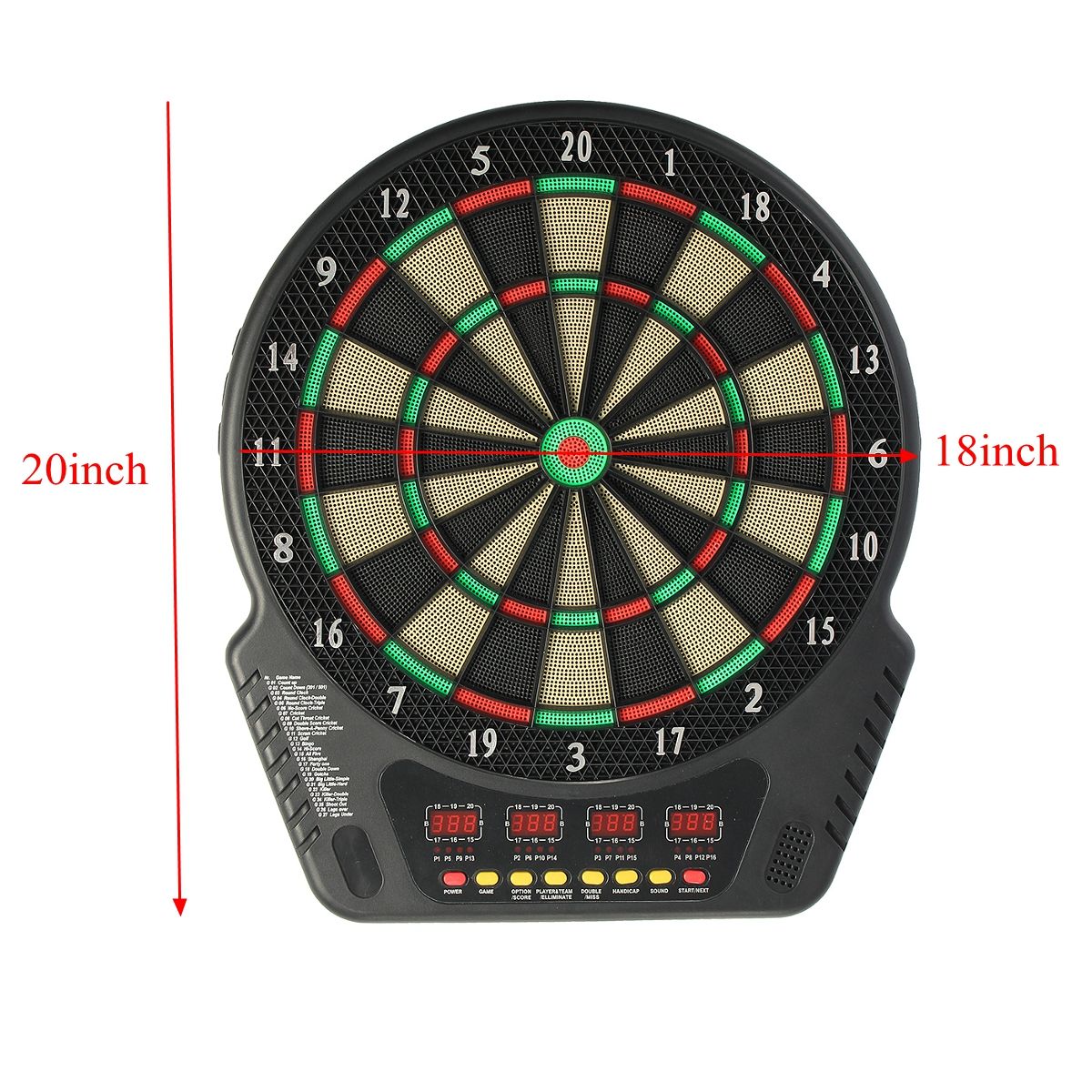18-Inch-Professional-Electronic-Dart-Board-Bullseye-4-LED-Display-243-Play-Methods-1317663