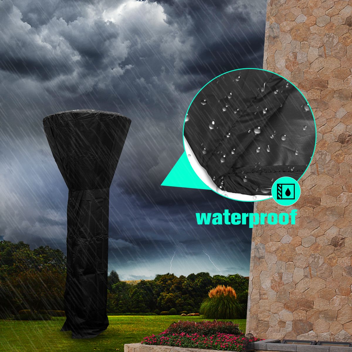 220CM-Freestanding-Patio-Heater-Cover-Protector-Garden-Outdoor-Polyester-Waterproof-1399918