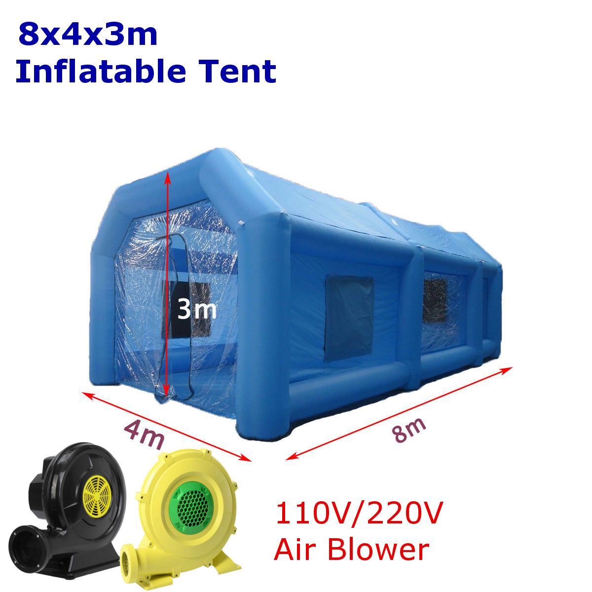 Air Blower Repair Kit 220V Inflatable Paint Spray Booth Car Workstation Tent 