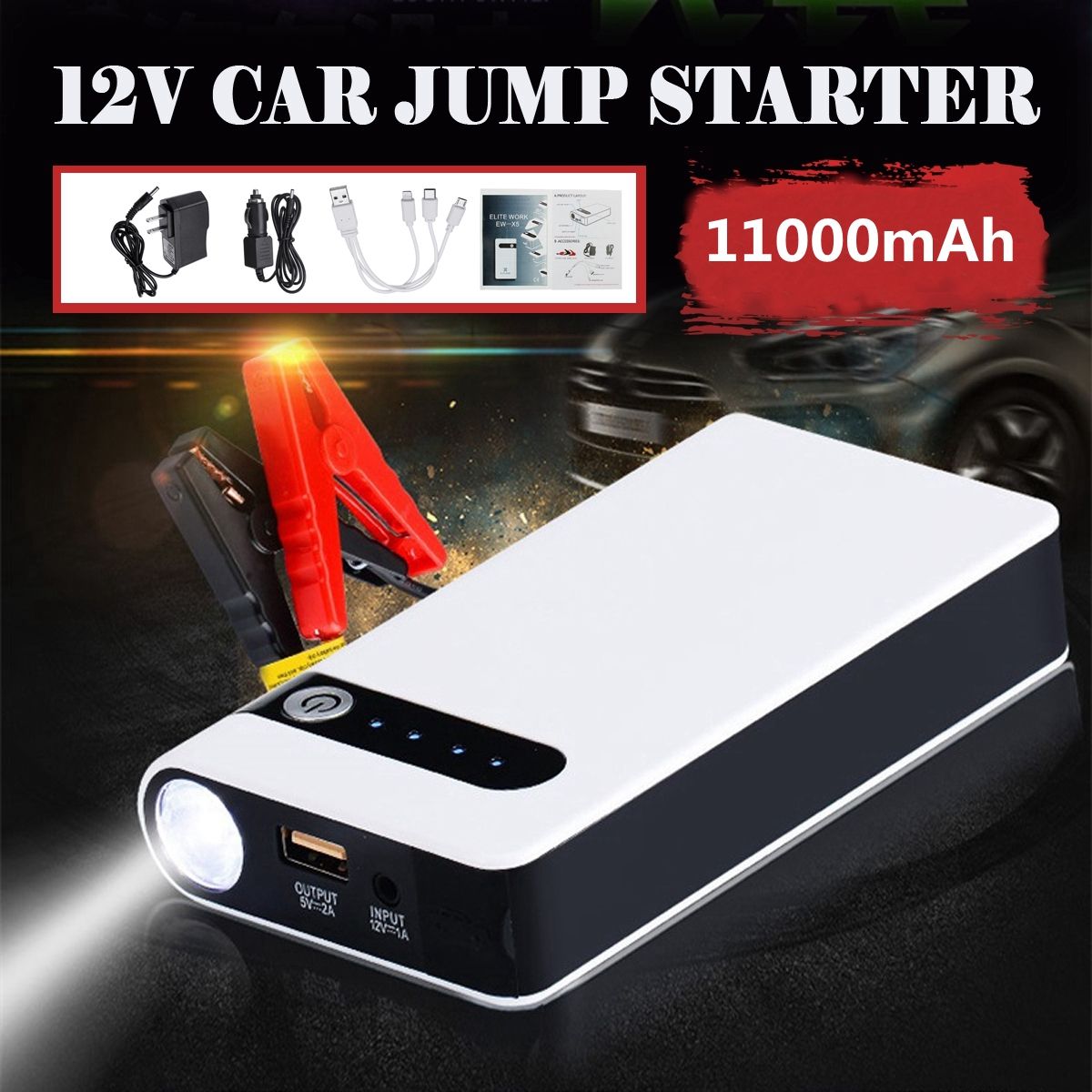 11000mAh-12V-Portable-Car-Jump-Starter-Emergency-Battery-Booster-Powerbank-Waterproof-with-LED-Flash-1611331