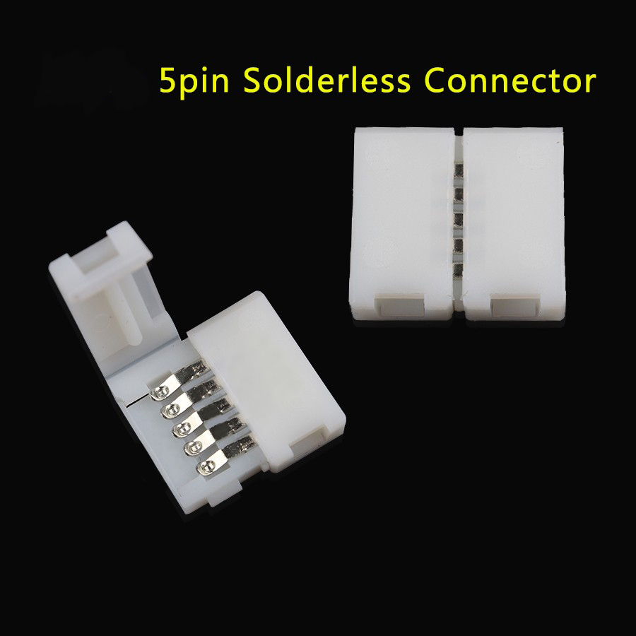 10mm-12mm-Width-5-Pin-Solderless-Connector-for-RGBW-LED-Strip-Clip-1095431