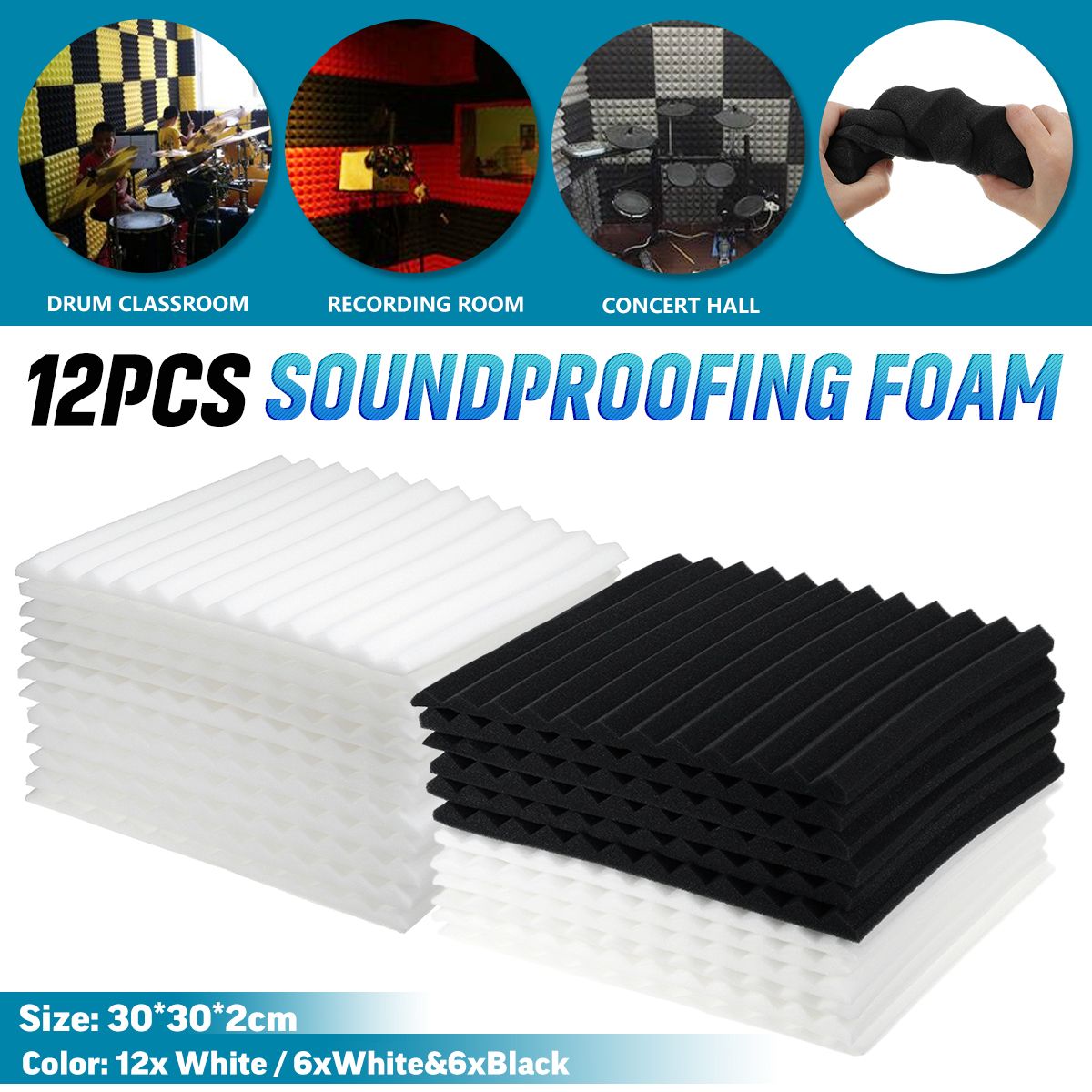 12Pcs--Wedge-Acoustic-Foam-Tiles-Wall-Studio-Soundproofing-Panels-Cinema-Muffler-Sponge-1749843