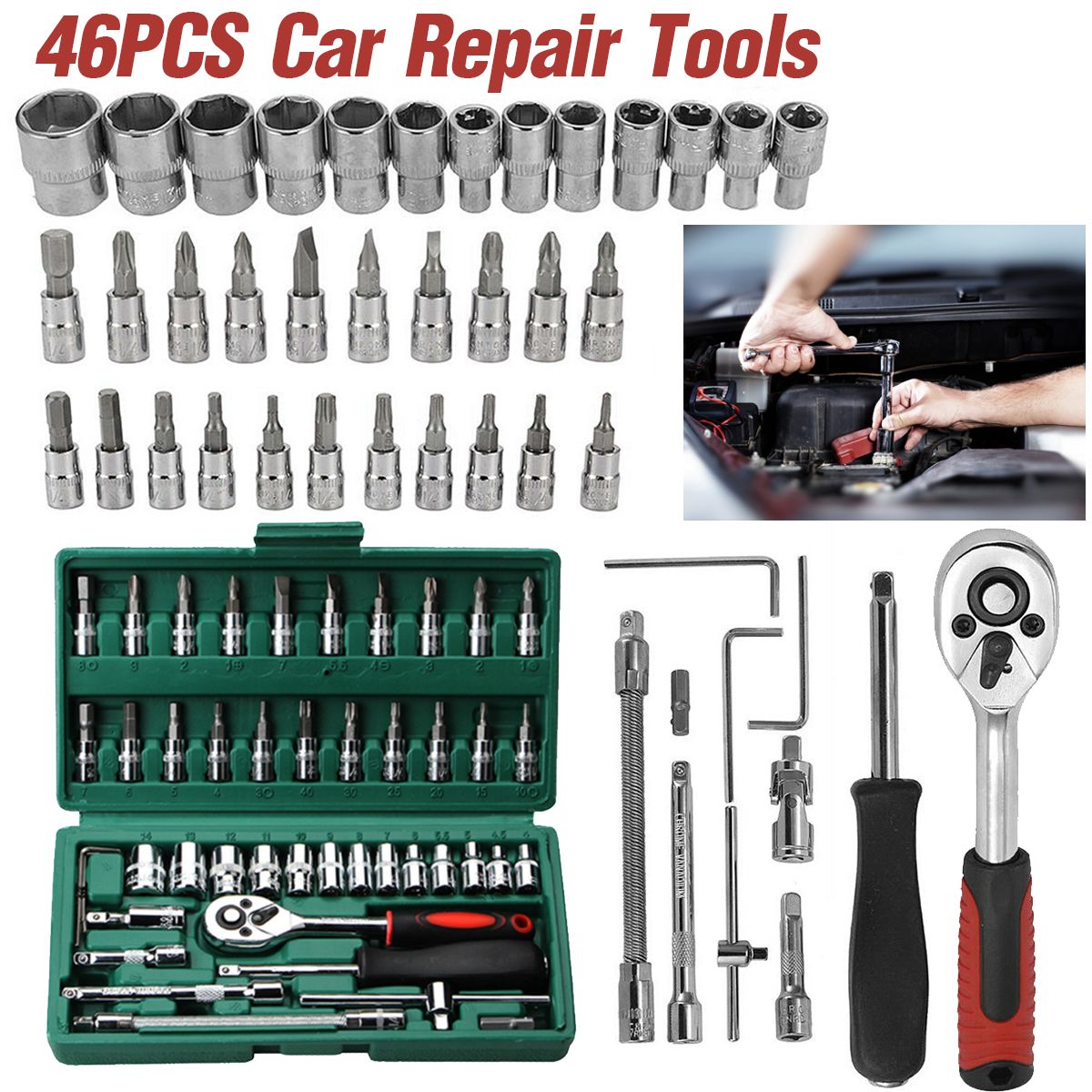 46PCSSET-Car-Repair-Tools-Kit-14quot-Wrench-Torx-Ratchet-Driver-Screwdrivers-1693462