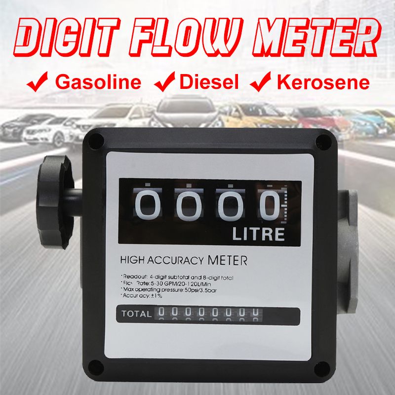 4-Digital-Diesel-FM-120-Gasoline-Fuel-Petrol-Oil-Flow-Meter-Counter-Gauge-20-120LMin-for-Refueling-D-1087829