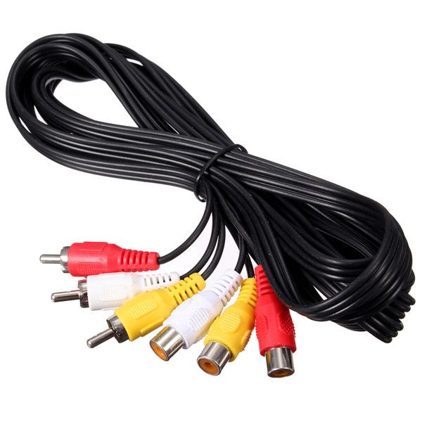 5m-3-RCA-Male-to-Female-Plug-Splitter-Audio-Video-AV-Adapter-Extension-Cable-DVD-1014791