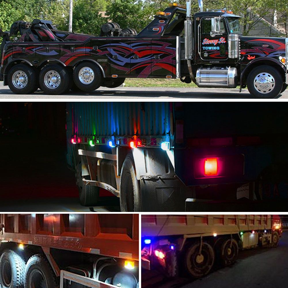 LED-Stop-Lights-Side-Marker-Turn-Signal-Lamp-Surface-Mount-Oval-17x82cm-for-Trailer-Truck-1111378