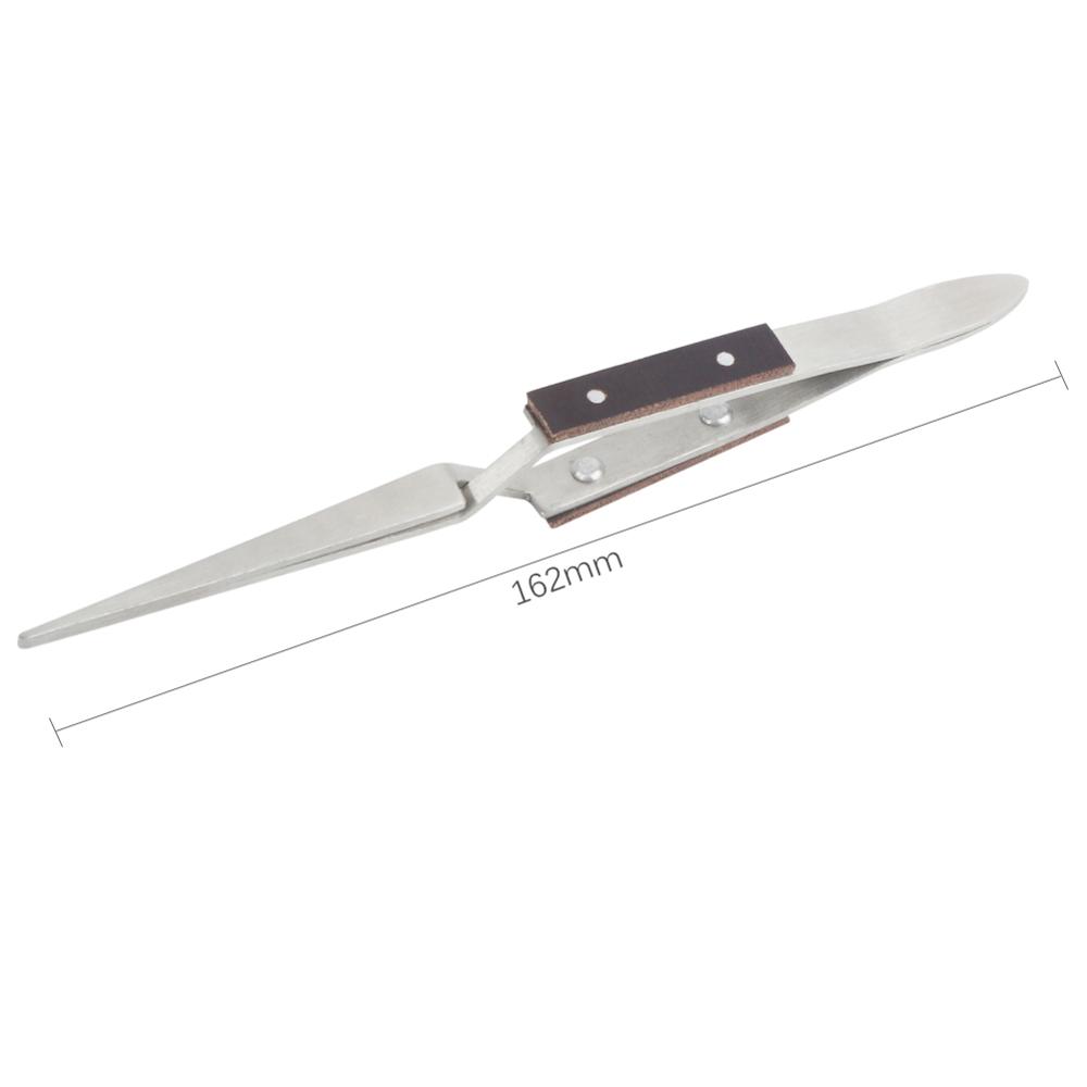 162mm-Cross-Lock-Reverse-Tweezers-With-Straight-Tips-Fiber-Wooden-Grip-for-Craft-Hobby-Jewelry-Model-1685212