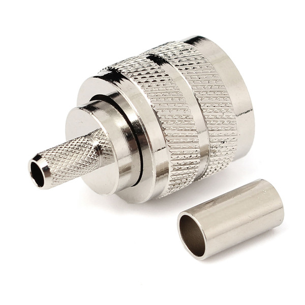 UHF-Male-Connector-Pl259-Plug-Crimp-RG58-RG142-LMR195-Cable-Straight-Connector-Adapter-1242179