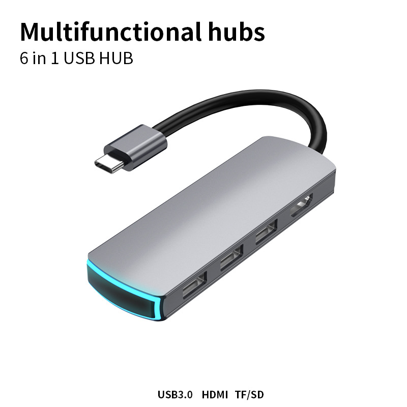 MATE-6-AIR-6-in-1-USB-C-Data-Hub-with-6-Port-USB-30-TF-SD-Card-Reader-USB-C-HDMI-for-MacBooks-Notebo-1644694