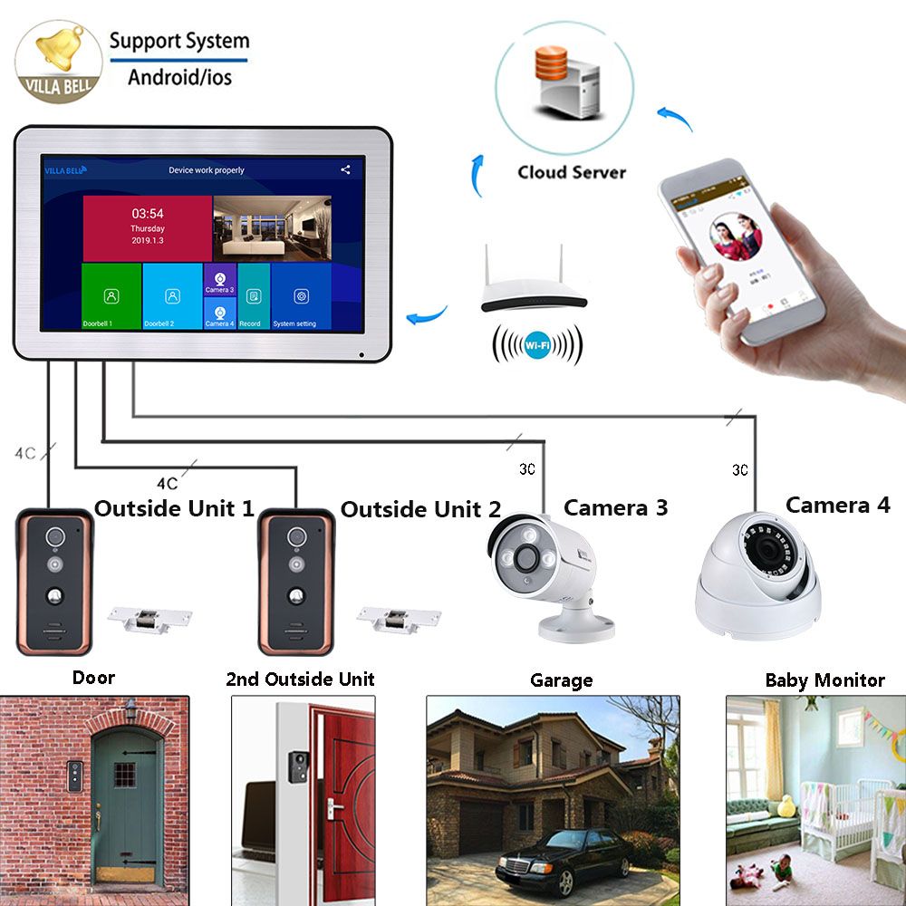ENNIO-10-inch-2-Monitors-Wired-Wifi-Video-Doorbell-Intercom-Entry-System-with-AHD-720P-Wired-IR-CUT--1645987